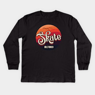 Skate in California Kids Long Sleeve T-Shirt